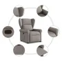 Sillón reclinable de tela gris taupe von , Sessel - Ref: Foro24-4015663, Preis: 206,37 €, Rabatt: %