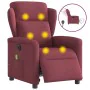 Sillón de masaje reclinable eléctrico tela rojo tinto by , Armchairs - Ref: Foro24-3303127, Price: 252,84 €, Discount: %