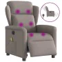 Sillón reclinable de masaje eléctrico tela gris taupe by , Armchairs - Ref: Foro24-3303131, Price: 255,52 €, Discount: %