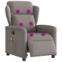 Sillón reclinable de masaje eléctrico tela gris taupe by , Armchairs - Ref: Foro24-3303131, Price: 255,52 €, Discount: %