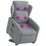 Sillón de masaje reclinable de pie de tela gris claro by , Armchairs - Ref: Foro24-3303144, Price: 288,33 €, Discount: %