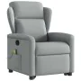 Sillón de masaje reclinable de pie de tela gris claro by , Armchairs - Ref: Foro24-3303144, Price: 288,33 €, Discount: %