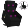 Sillón reclinable de masaje elevable tela negro de , Sillones - Ref: Foro24-3303146, Precio: 288,33 €, Descuento: %