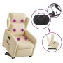 Silla de masaje reclinable de pie de tela color crema by , Armchairs - Ref: Foro24-3303152, Price: 304,93 €, Discount: %