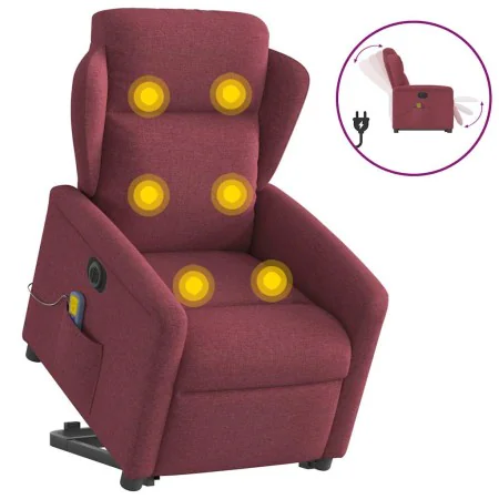Sillón de masaje eléctrico reclinable elevable tela rojo tinto von , Sessel - Ref: Foro24-3303167, Preis: 336,56 €, Rabatt: %