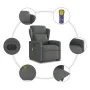 Sillón de masaje eléctrico reclinable elevable tela gris oscuro by , Armchairs - Ref: Foro24-3303165, Price: 340,14 €, Discou...