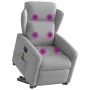 Sillón de masaje eléctrico reclinable elevable tela gris nube by , Armchairs - Ref: Foro24-3303173, Price: 340,52 €, Discount: %