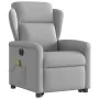 Sillón de masaje eléctrico reclinable elevable tela gris nube by , Armchairs - Ref: Foro24-3303173, Price: 340,52 €, Discount: %