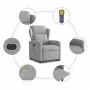 Sillón de masaje eléctrico reclinable elevable tela gris nube by , Armchairs - Ref: Foro24-3303173, Price: 340,52 €, Discount: %