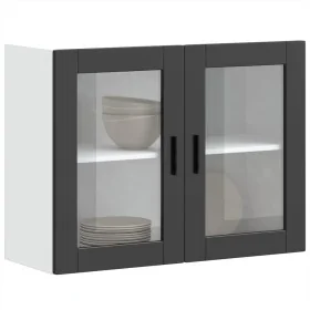 Armario de pared para cocina con puerta de cristal Porto negro von , Küchenschränke - Ref: Foro24-854088, Preis: 89,07 €, Rab...