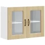 Armario pared cocina puerta de cristal Kalmar roble sonoma by , Kitchen cabinets - Ref: Foro24-853610, Price: 83,97 €, Discou...
