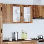 Armario de pared para cocina puerta cristal Porto madera vieja by , Kitchen cabinets - Ref: Foro24-854095, Price: 85,83 €, Di...