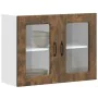 Armario pared cocina puerta de cristal Kalmar roble ahumado by , Kitchen cabinets - Ref: Foro24-853612, Price: 88,71 €, Disco...