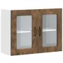 Armario pared cocina puerta de cristal Kalmar roble ahumado by , Kitchen cabinets - Ref: Foro24-853612, Price: 88,71 €, Disco...