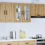 Armario pared cocina puerta de cristal Lucca roble artesanal by , Kitchen cabinets - Ref: Foro24-853916, Price: 68,01 €, Disc...