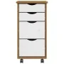 Cajonera con ruedas MOSS madera maciza pino marrón miel by , Lockers and storage cabinets - Ref: Foro24-4015793, Price: 78,08...