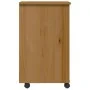Cajonera con ruedas MOSS madera maciza pino marrón miel by , Lockers and storage cabinets - Ref: Foro24-4015793, Price: 78,08...