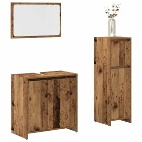 Juego de muebles de baño 3 piezas madera ingeniería envejecida von , Badezimmermöbel - Ref: Foro24-3328563, Preis: 117,27 €, ...