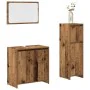 Juego de muebles de baño 3 piezas madera ingeniería envejecida by , Bathroom furniture - Ref: Foro24-3328563, Price: 118,87 €...