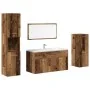 Juego de muebles de baño 4 piezas madera ingeniería envejecida von , Badezimmermöbel - Ref: Foro24-3328589, Preis: 187,36 €, ...