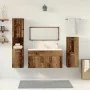 Juego de muebles de baño 4 piezas madera ingeniería envejecida von , Badezimmermöbel - Ref: Foro24-3328589, Preis: 187,36 €, ...