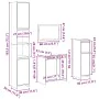 Juego de muebles baño 4 piezas madera ingeniería roble artisan by , Bathroom furniture - Ref: Foro24-3328556, Price: 209,64 €...
