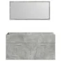 Juego muebles de baño 4 pzas madera contrachapada gris hormigón von , Badezimmermöbel - Ref: Foro24-3324866, Preis: 163,59 €,...
