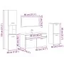 Juego muebles de baño 4 pzas madera contrachapada gris hormigón von , Badezimmermöbel - Ref: Foro24-3324866, Preis: 163,59 €,...