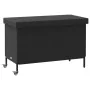 Caja almacenaje jardín ruedas ratán sintético negro 110x55x73cm von , Aufbewahrungsboxen für den Außenbereich - Ref: Foro24-4...
