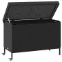Caja almacenaje jardín ruedas ratán sintético negro 110x55x73cm von , Aufbewahrungsboxen für den Außenbereich - Ref: Foro24-4...