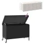 Caja almacenaje jardín ruedas ratán sintético negro 110x55x73cm von , Aufbewahrungsboxen für den Außenbereich - Ref: Foro24-4...