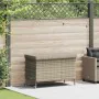 Baúl jardín con ruedas gris claro 110x55x73 cm ratán sintético de , Cajas de almacenaje para exteriores - Ref: Foro24-4103830...
