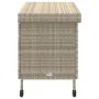 Baúl jardín con ruedas gris claro 110x55x73 cm ratán sintético de , Cajas de almacenaje para exteriores - Ref: Foro24-4103830...