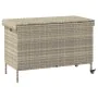 Baúl jardín con ruedas gris claro 110x55x73 cm ratán sintético de , Cajas de almacenaje para exteriores - Ref: Foro24-4103830...
