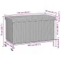 Baúl jardín con ruedas gris claro 110x55x73 cm ratán sintético de , Cajas de almacenaje para exteriores - Ref: Foro24-4103830...