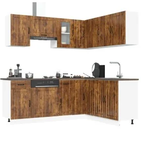Mueble cocina Lucca roble ahumado 11 pzas madera contrachapada von , Küchenschränke - Ref: Foro24-3314956, Preis: 680,38 €, R...