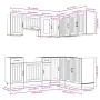 Mueble cocina Lucca roble ahumado 11 pzas madera contrachapada de , Armarios de cocina - Ref: Foro24-3314956, Precio: 680,38 ...