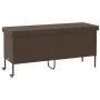 Caja de almacenaje jardín ruedas ratán PE marrón 160x55x75 cm by , Outdoor storage boxes - Ref: Foro24-4103832, Price: 164,41...