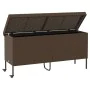 Caja de almacenaje jardín ruedas ratán PE marrón 160x55x75 cm by , Outdoor storage boxes - Ref: Foro24-4103832, Price: 164,41...