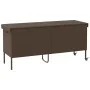 Caja de almacenaje jardín ruedas ratán PE marrón 160x55x75 cm by , Outdoor storage boxes - Ref: Foro24-4103832, Price: 164,41...
