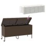 Caja de almacenaje jardín ruedas ratán PE marrón 160x55x75 cm by , Outdoor storage boxes - Ref: Foro24-4103832, Price: 164,41...