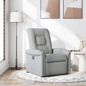 Sillón reclinable de tela gris claro de , Sillones - Ref: Foro24-4015616, Precio: 187,88 €, Descuento: %
