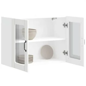 Armario pared cocina puerta de cristal Lucca blanca de , Armarios de cocina - Ref: Foro24-853847, Precio: 84,80 €, Descuento: %