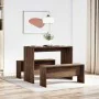 Mesa y bancos de comedor 3 pzas madera ingeniería roble marrón von , Möbelsets für Küchen und Esszimmer - Ref: Foro24-855537,...