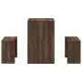 Mesa y bancos de comedor 3 pzas madera ingeniería roble marrón von , Möbelsets für Küchen und Esszimmer - Ref: Foro24-855537,...