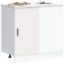 Mueble bajo para fregadero de madera de ingeniería blanca von , Küchenschränke - Ref: Foro24-854289, Preis: 73,59 €, Rabatt: %