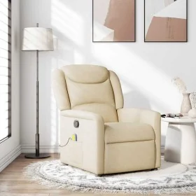 Sillón de masaje reclinable de tela crema by , Armchairs - Ref: Foro24-4015614, Price: 219,36 €, Discount: %