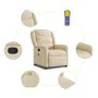Sillón de masaje reclinable de tela crema von , Sessel - Ref: Foro24-4015614, Preis: 219,36 €, Rabatt: %