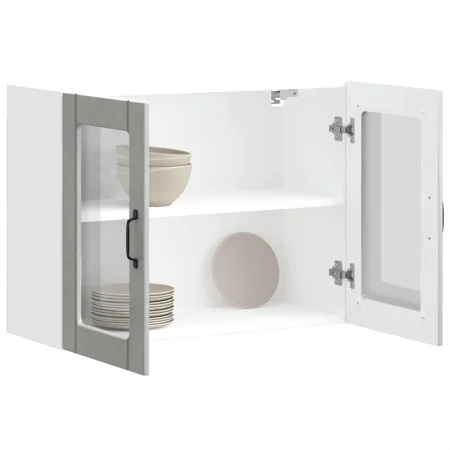 Armario pared cocina puerta de cristal Lucca gris hormigón de , Armarios de cocina - Ref: Foro24-853851, Precio: 90,59 €, Des...