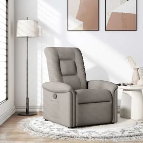 Sillón reclinable de tela gris taupe de , Sillones - Ref: Foro24-4015623, Precio: 201,69 €, Descuento: %